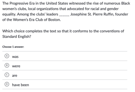 SAT R&W standard english conventions question