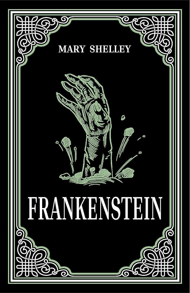 Frankenstein by Mary Shelley book cover