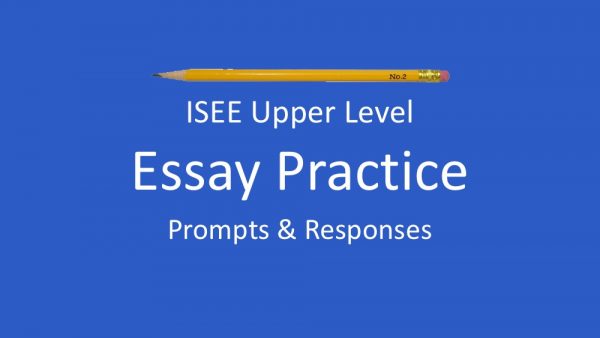 sample isee essay responses