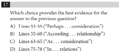 SAT Evidence Question