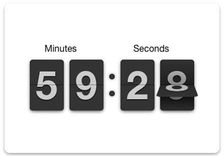 countdown timer settings