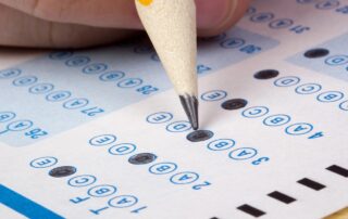 Pencil filling standardized testing scantron