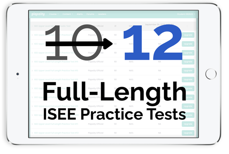 Free ISEE Practice Tests, Full-Length - Piqosity