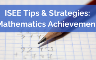 ISEE Mathematics Achievement strategies and tips pencil on graph paper solving math problems